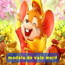 modelo de vale word